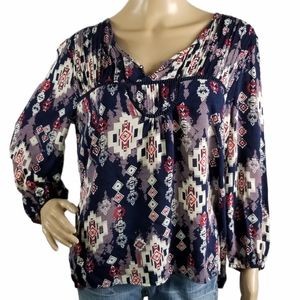 Mossimo Aztec peasant blouse Size XL